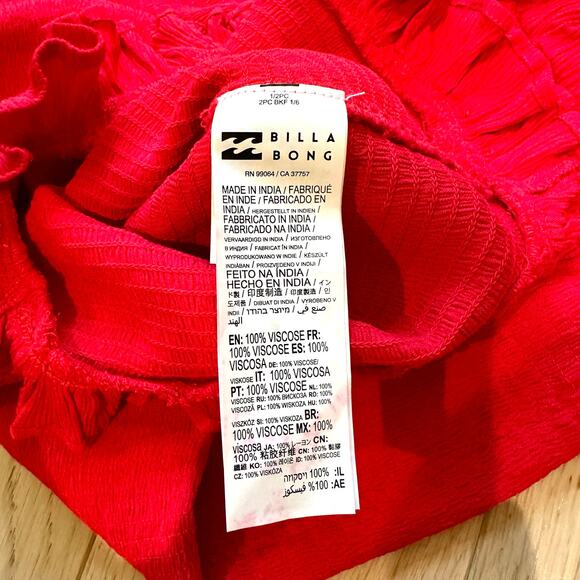 Women’s Billabong Amalfi Night Red Mini Dress – Size Small (NWOT) - Picture 7 of 9